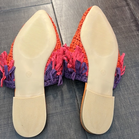 NWOT SPRING STRAW OR PAPER !!HANDMADE  SHOES SIZE 39 best fits size 8 - Picture 10 of 15